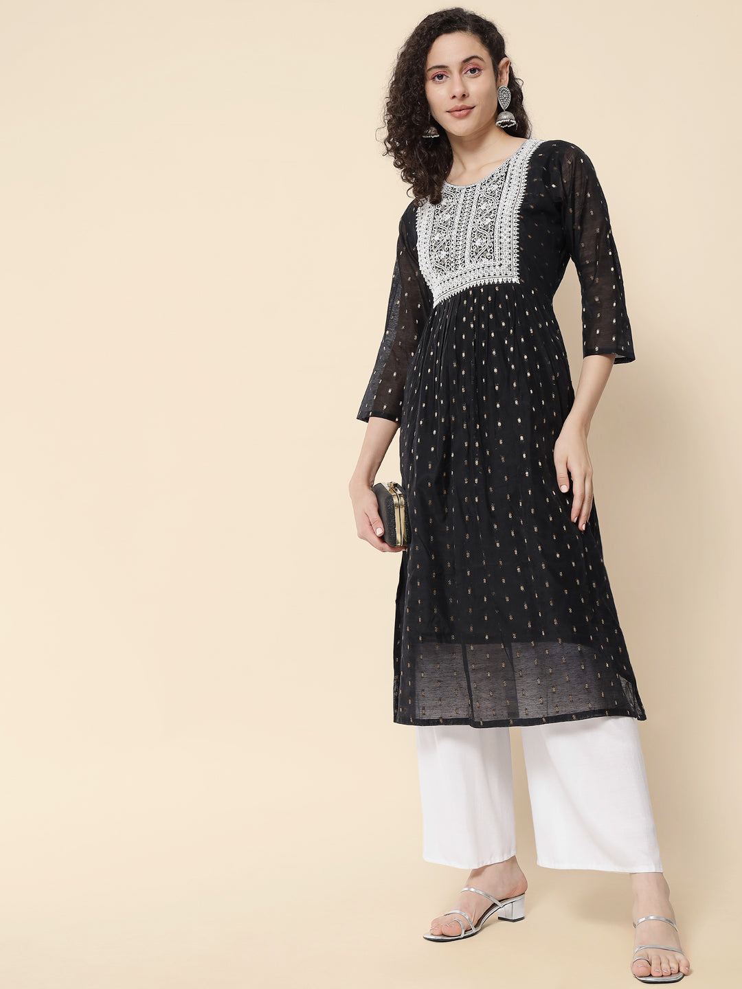 Kritika Women Chanderi Modal Butti kurta - FitVibe Fashion