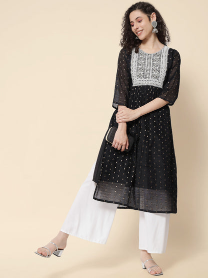 Kritika Women Chanderi Modal Butti kurta - FitVibe Fashion