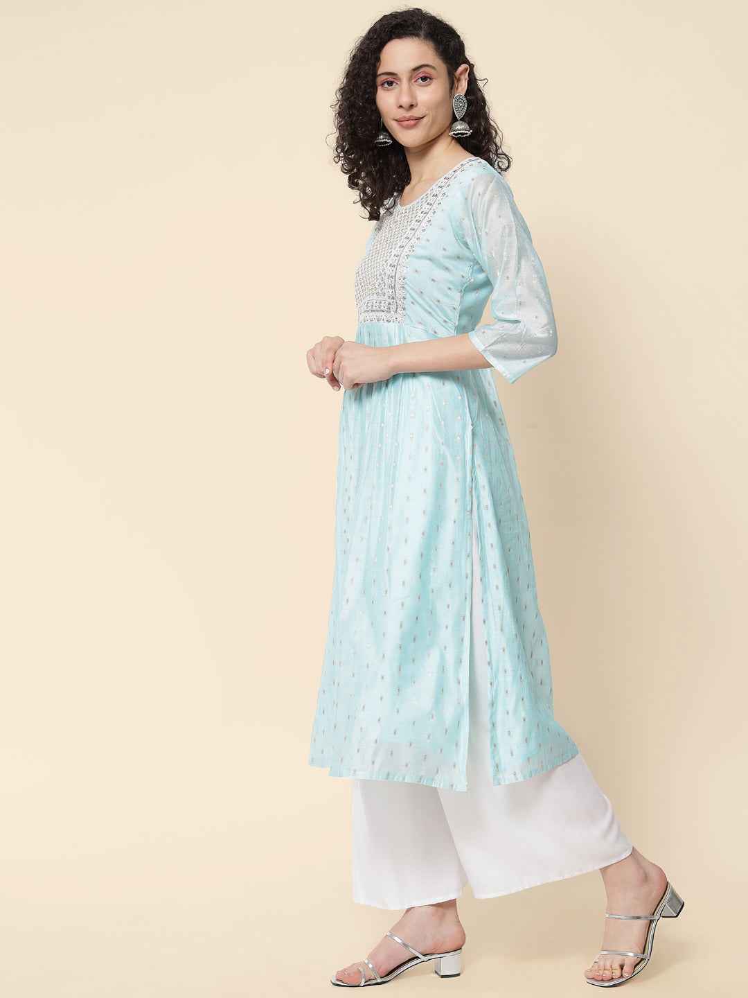 Anaya Women Chanderi Modal Butti kurta