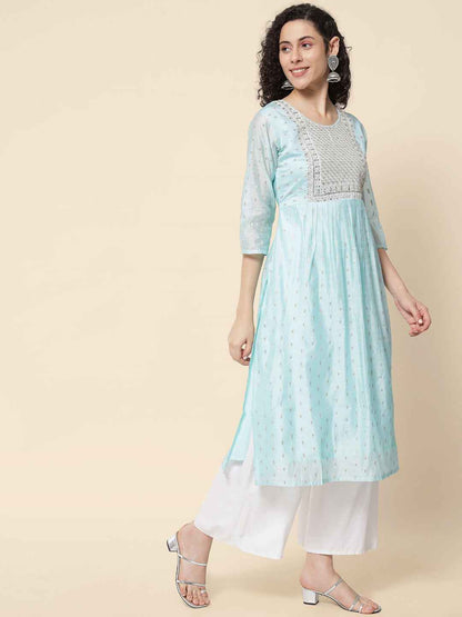 Anaya Women Chanderi Modal Butti kurta