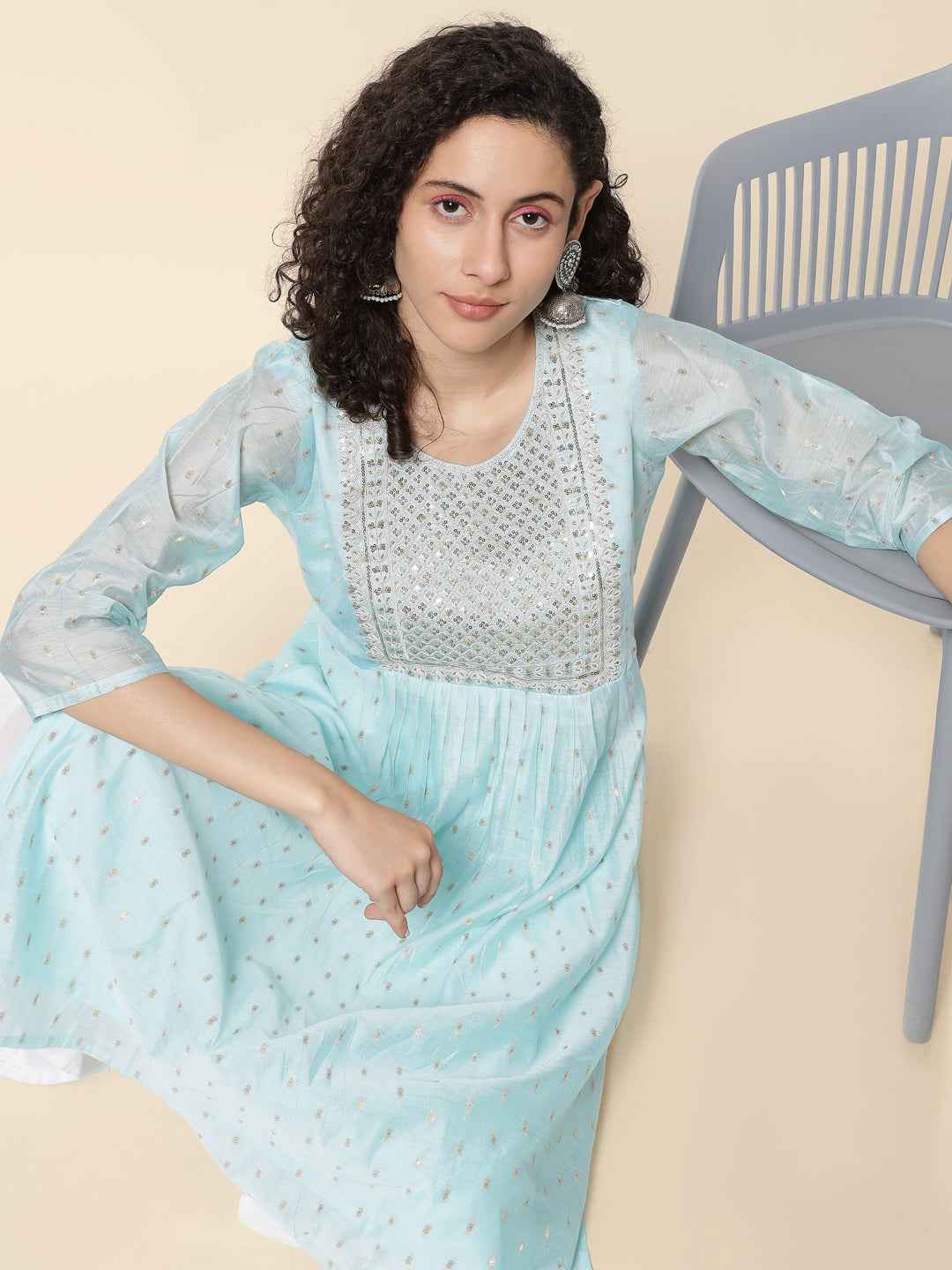 Anaya Women Chanderi Modal Butti kurta