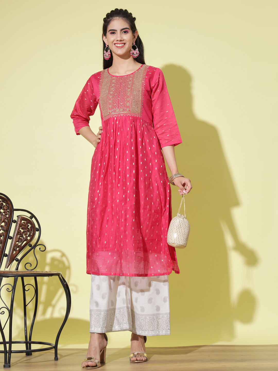 Women chanderi modal Butti - FitVibe Fashion
