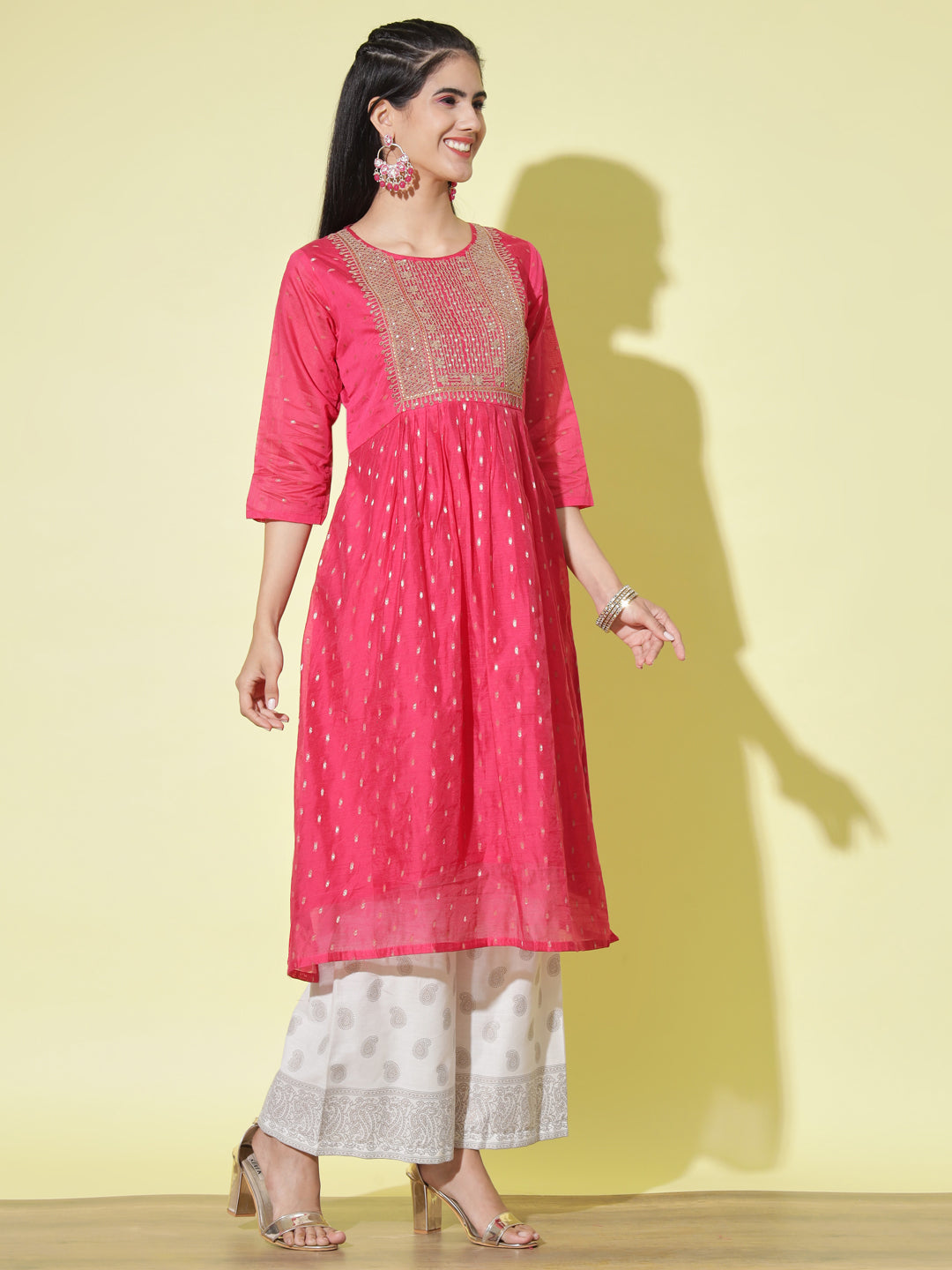 Women chanderi modal Butti - FitVibe Fashion