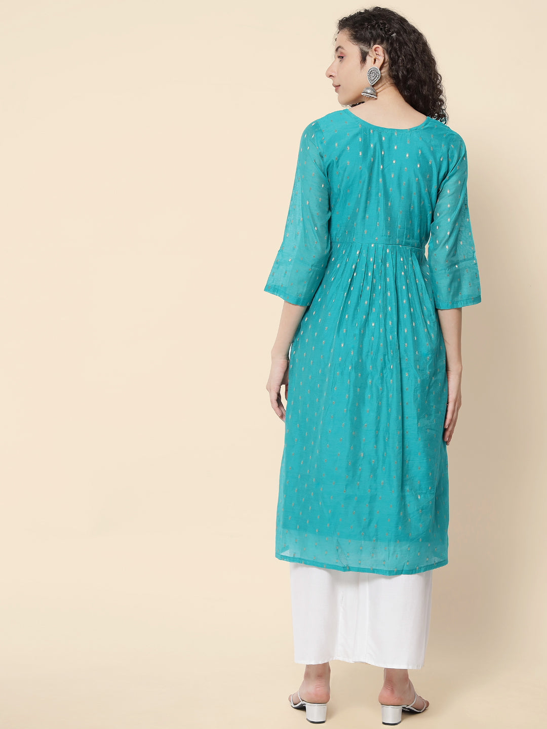 Rivaaz Women Chanderi Modal Butti kurta - FitVibe Fashion
