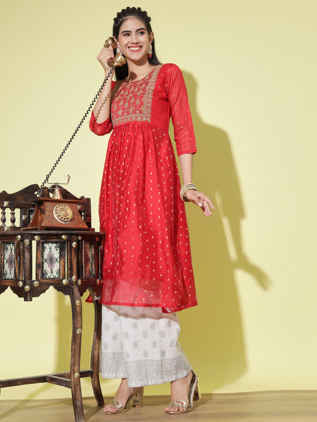 Women chanderi modal Butti - FitVibe Fashion