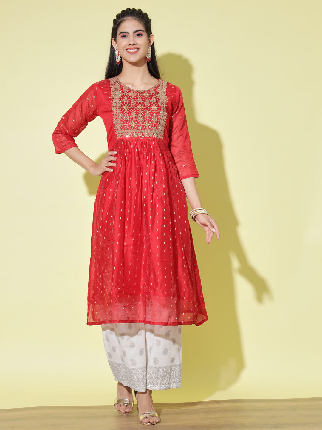 Women chanderi modal Butti - FitVibe Fashion