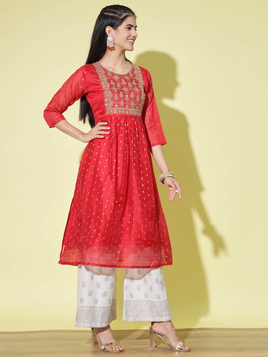 Women chanderi modal Butti - FitVibe Fashion