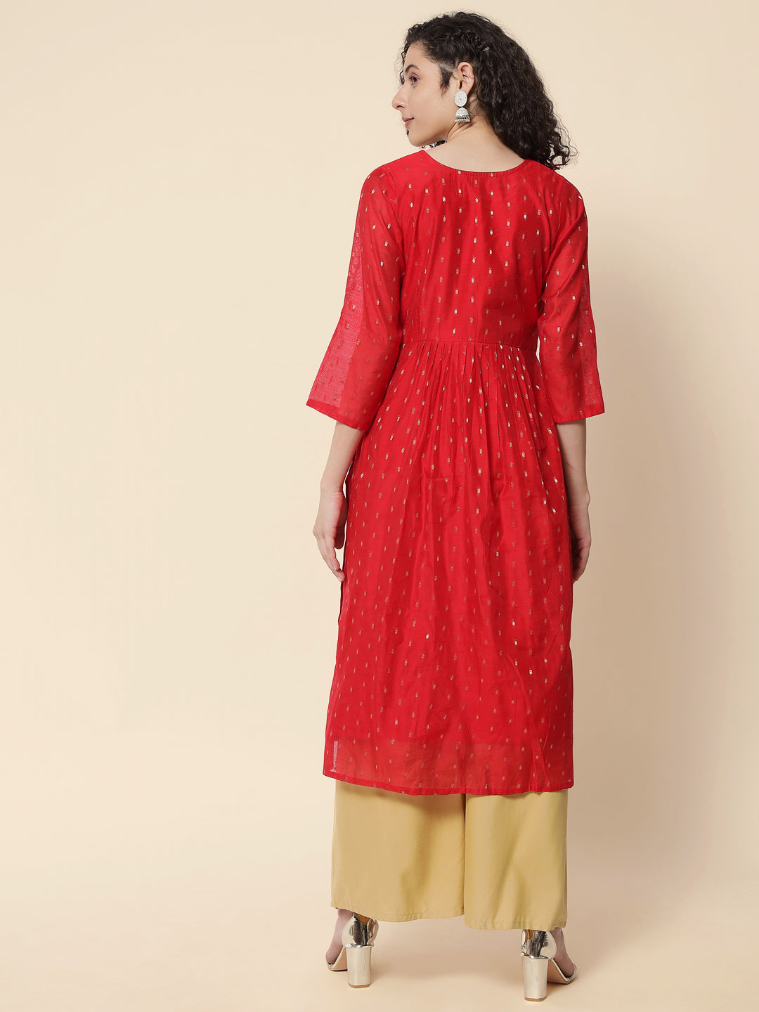 Trusha Women Chanderi Modal Butti kurta - FitVibe Fashion