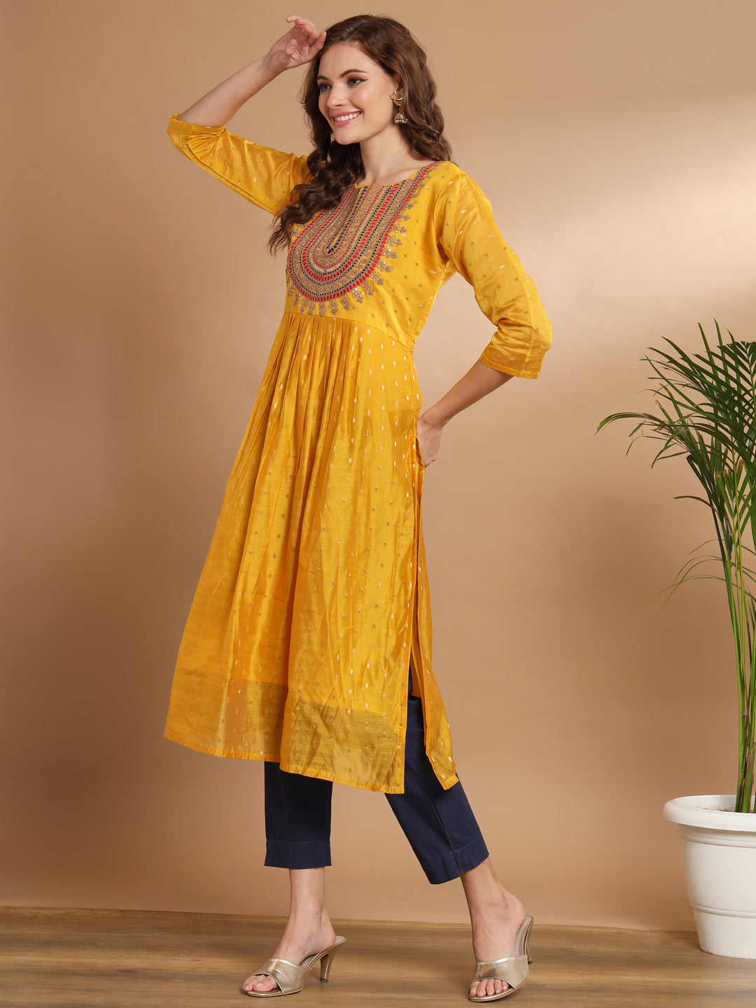 Women chanderi modal Butti - FitVibe Fashion