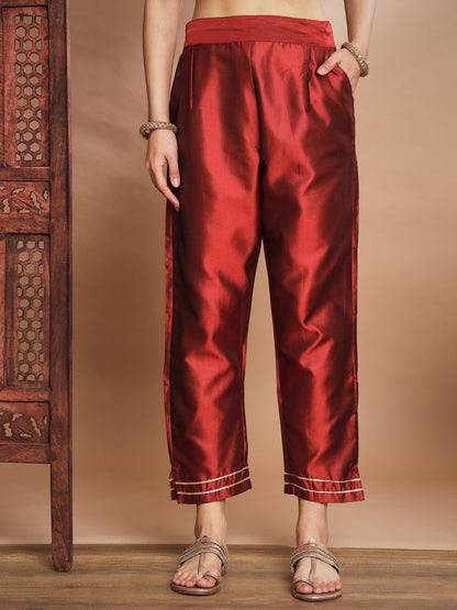 Cotton Silk Jacquard Kurta Pant With Banarasi Silk dupatta - FitVibe Fashion