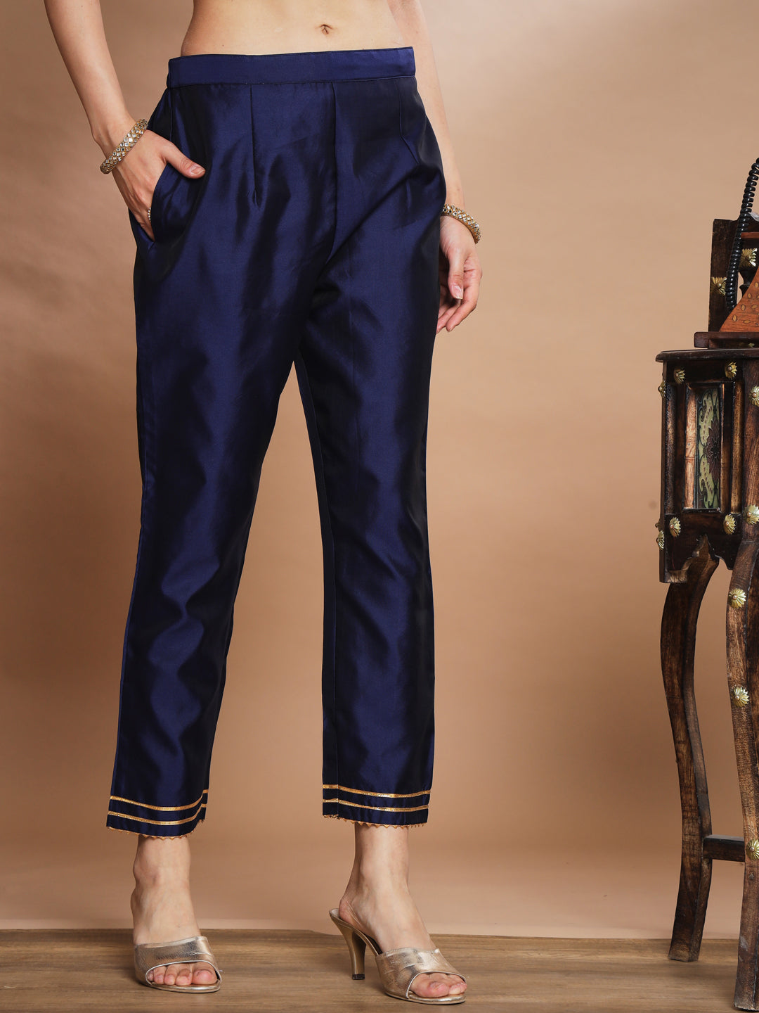 Cotton Silk Jacquard Kurta Pant With Banarasi Silk dupatta - FitVibe Fashion