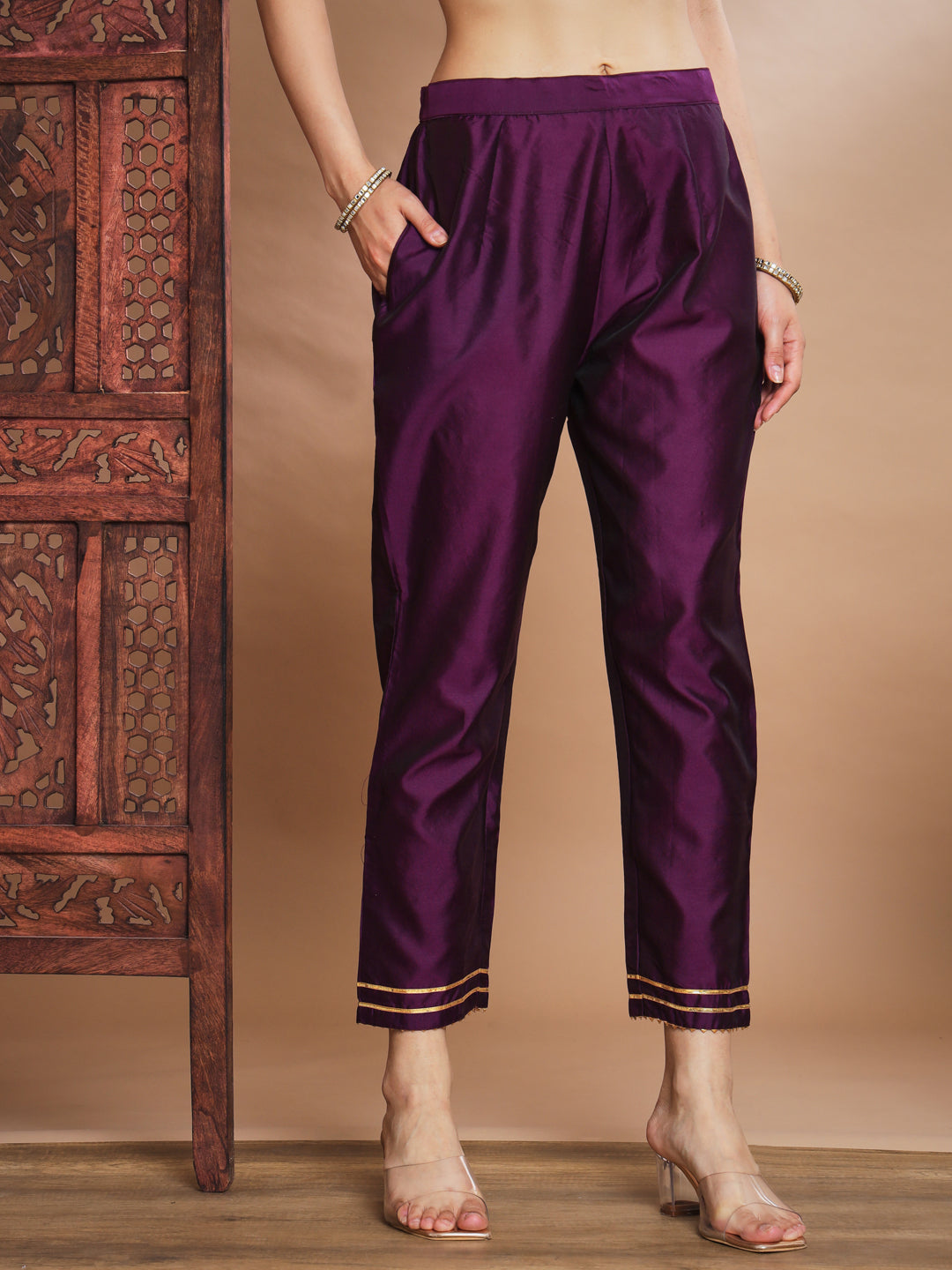 Cotton Silk Jacquard Kurta Pant With Banarasi Silk dupatta - FitVibe Fashion