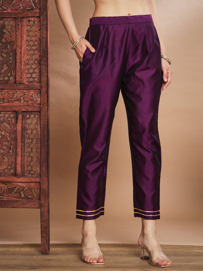 Cotton Silk Jacquard Kurta Pant With Banarasi Silk dupatta - FitVibe Fashion