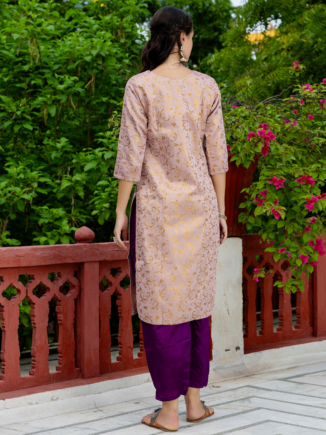 Kanishka Cotton Silk Jacquard Kurta Pant & Banarasi Dupatta Set – Elegant Party Wear Outfit - FitVibe Fashion