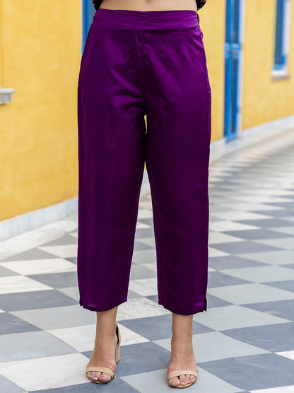 Kanishka Cotton Silk Jacquard Kurta Pant & Banarasi Dupatta Set – Elegant Party Wear Outfit - FitVibe Fashion