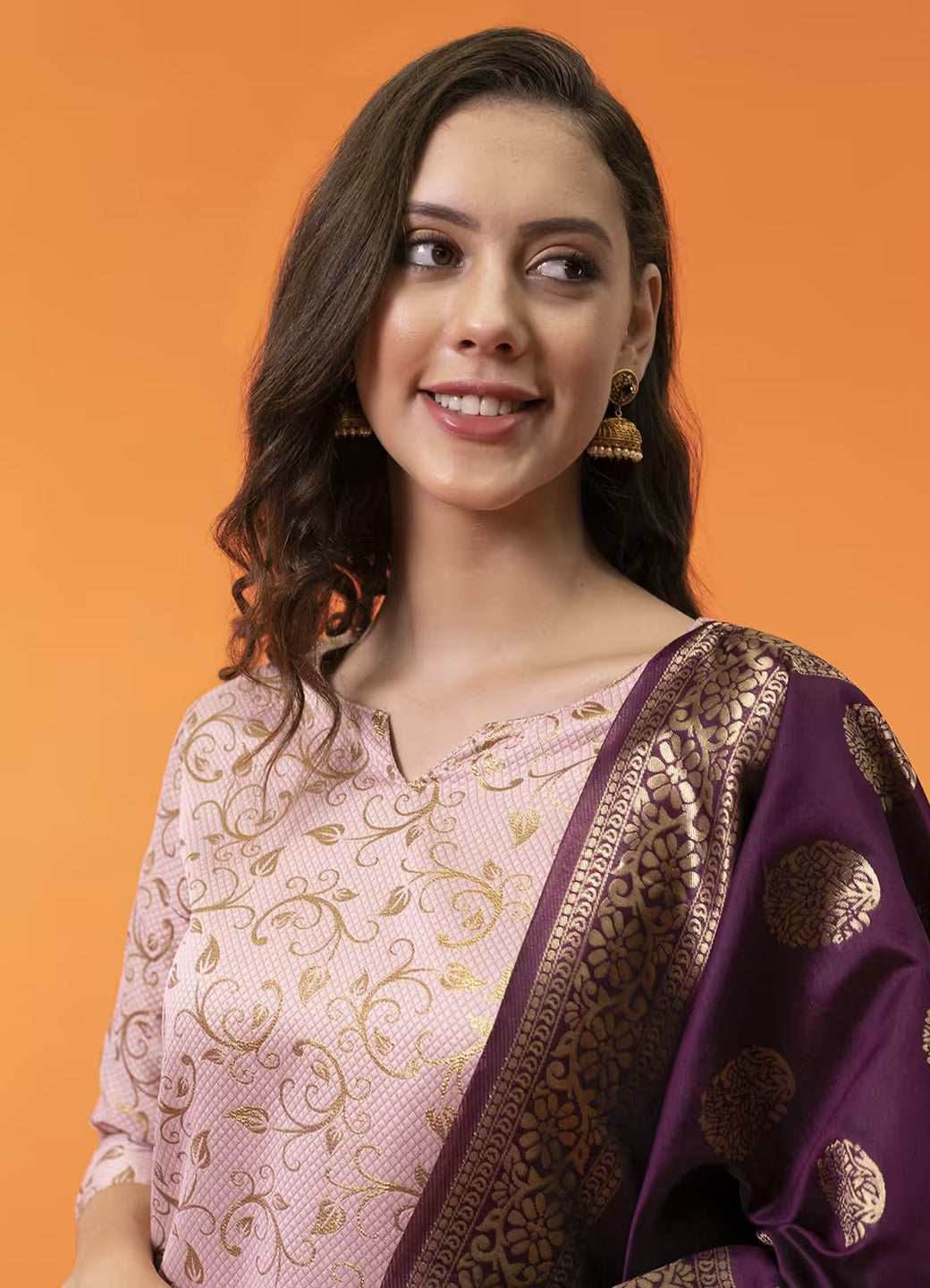 ZariZeenat Cotton Silk Jacquard Kurta Pant & Banarasi Dupatta Set – Elegant Party Wear Outfit - FitVibe Fashion