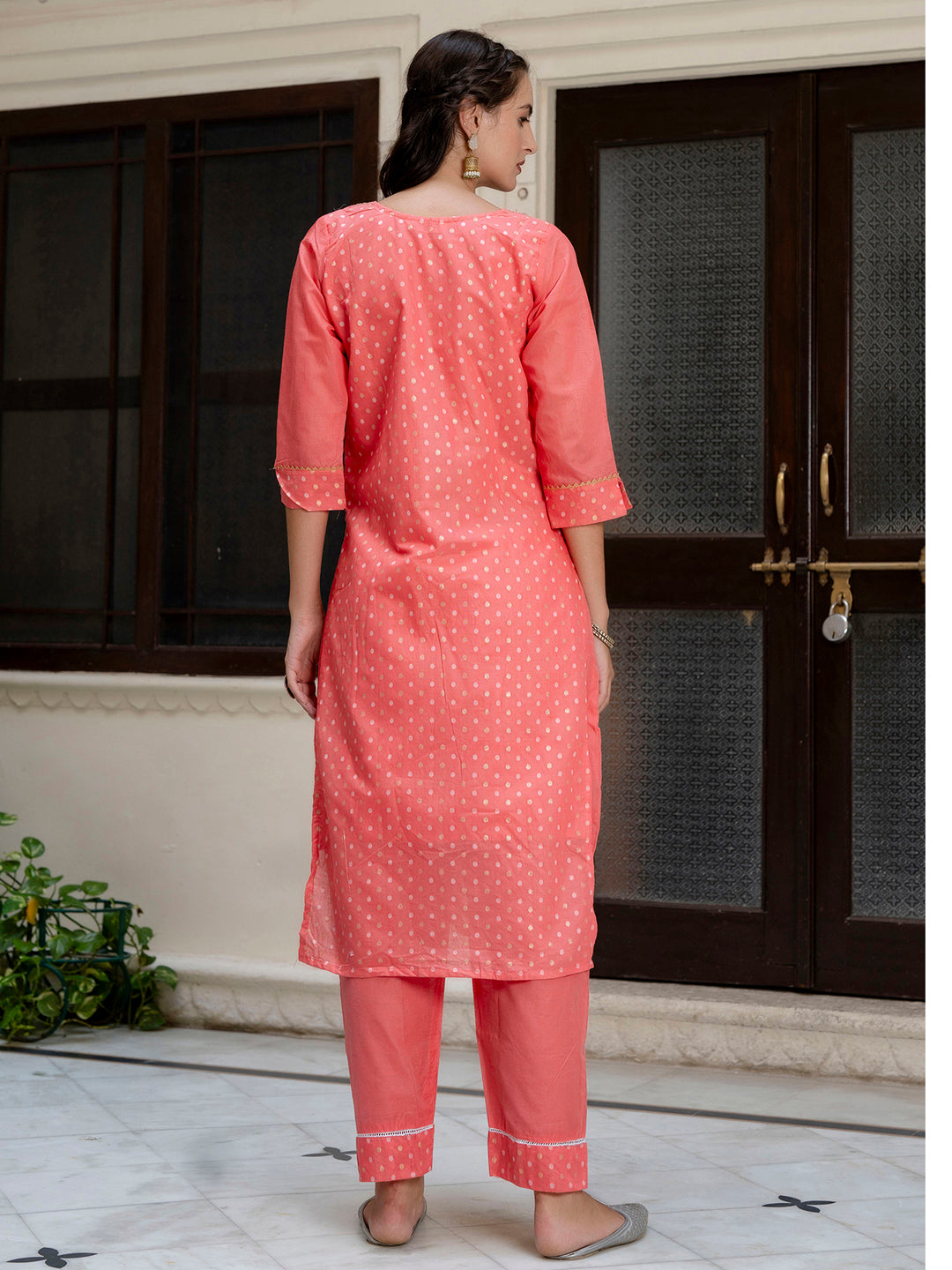 Varnika Chanderi Silk Kurta Set: Coding Embroidery, Party Wear Elegance - FitVibe Fashion