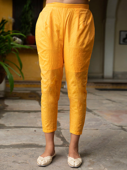 Varnika Chanderi Silk Kurta Set: Coding Embroidery, Party Wear Elegance - FitVibe Fashion