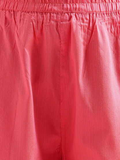 Women Kurta and Trousers Pant Set Cotton Silk Blend - FitVibe Fashion