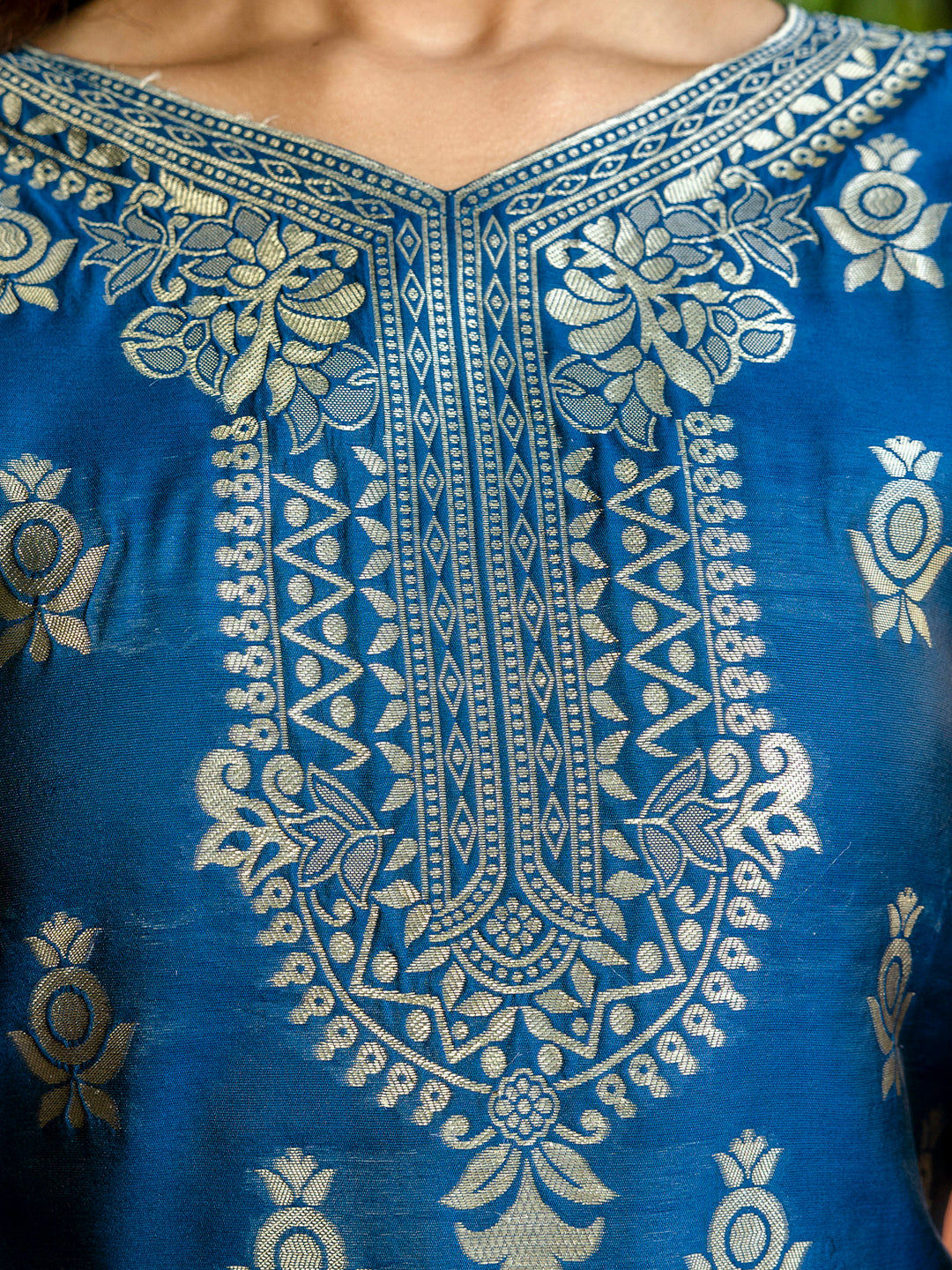 Sumiti Cotton Silk Jacquard Kurta Pant with Banarasi Dupatta – Stylish Party Wear Ethnic Ensemble for Women - FitVibe Fashion