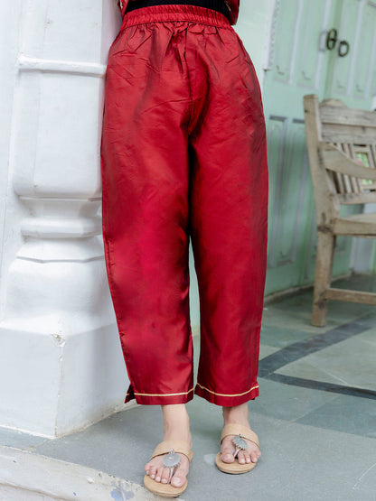 Sumiti Cotton Silk Jacquard Kurta Pant with Banarasi Dupatta – Stylish Party Wear Ethnic Ensemble for Women - FitVibe Fashion