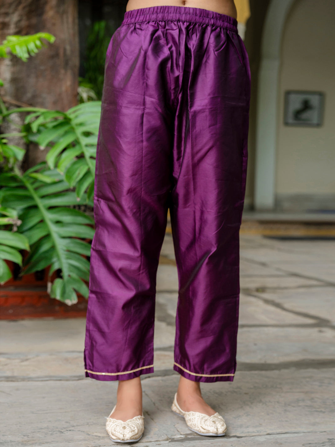 Sumiti Cotton Silk Jacquard Kurta Pant with Banarasi Dupatta – Stylish Party Wear Ethnic Ensemble for Women - FitVibe Fashion