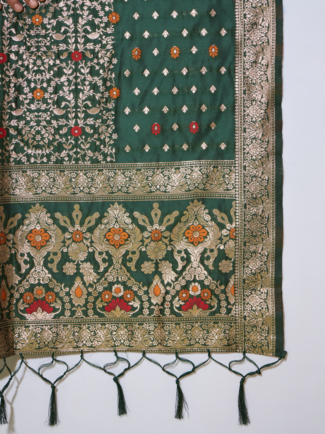 Cotton Silk Jacquard Kurta Pant With Heavy Banarasi Silk Dupatta - FitVibe Fashion