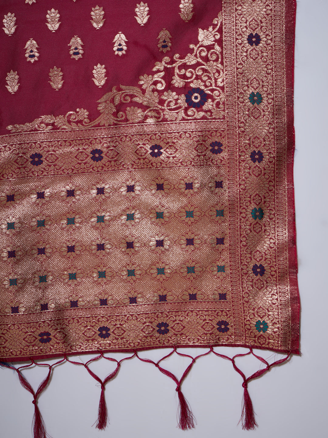 Cotton Silk Jacquard Kurta Pant With Heavy Banarasi Silk Dupatta - FitVibe Fashion