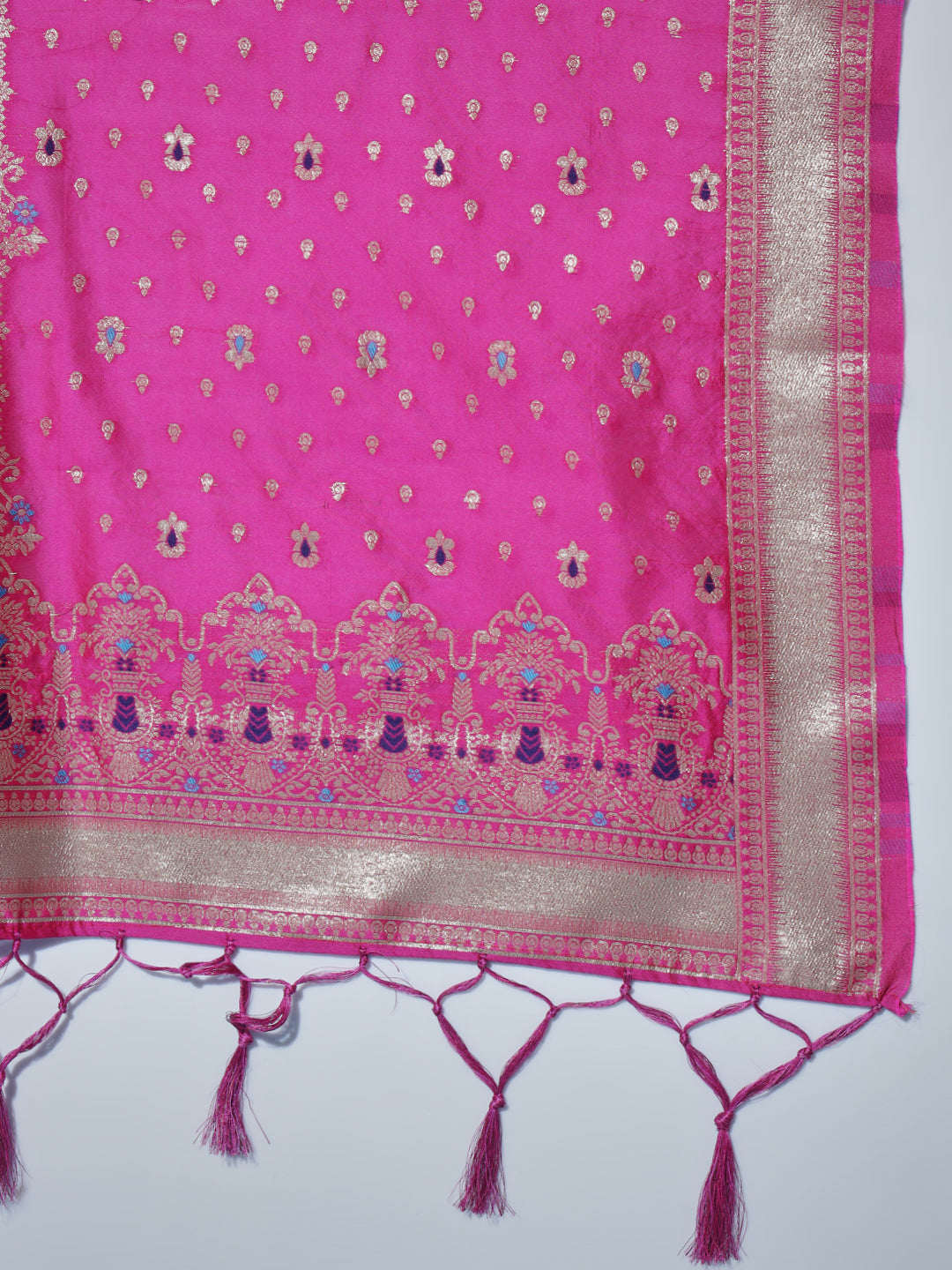 Cotton Silk Jacquard Kurta Pant With Heavy Banarasi Silk Dupatta - FitVibe Fashion