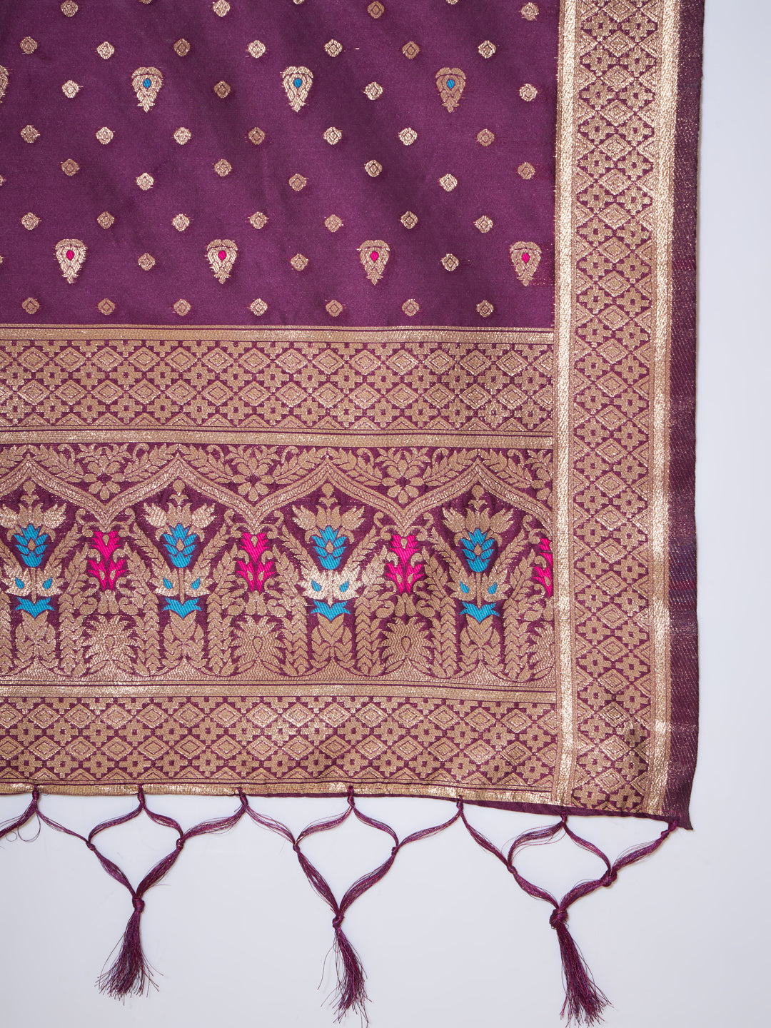 Cotton Silk Jacquard Kurta Pant With Heavy Banarasi Silk Dupatta - FitVibe Fashion