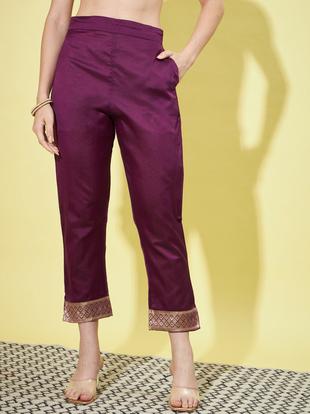 Cotton Silk Jacquard Kurta Pant With Heavy Banarasi Silk Dupatta - FitVibe Fashion