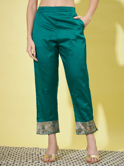 Cotton Silk Jacquard Kurta Pant With Heavy Banarasi Silk Dupatta - FitVibe Fashion