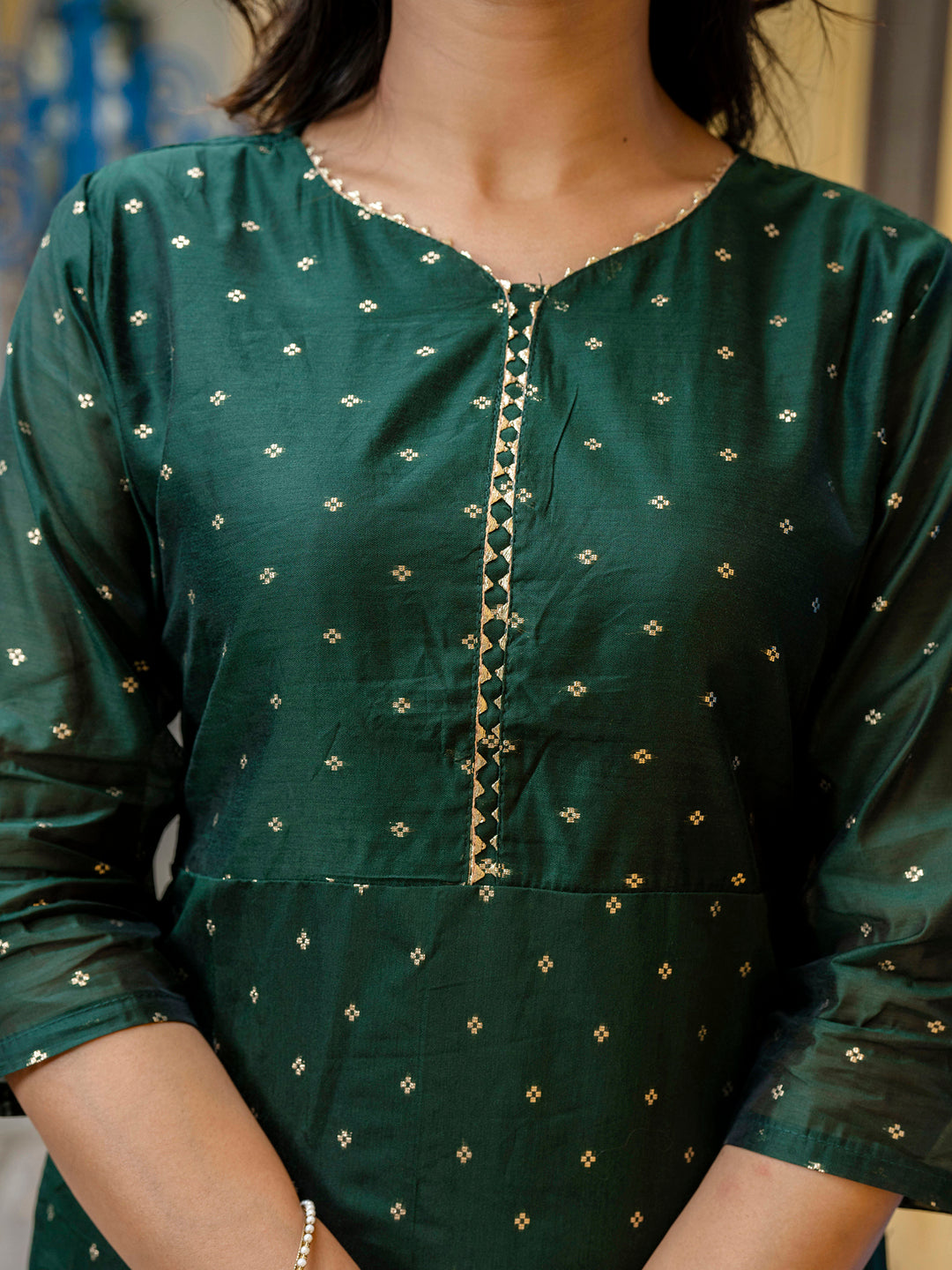 Kurta and Trouser Duppata Set Chanderi Modal Butti - FitVibe Fashion