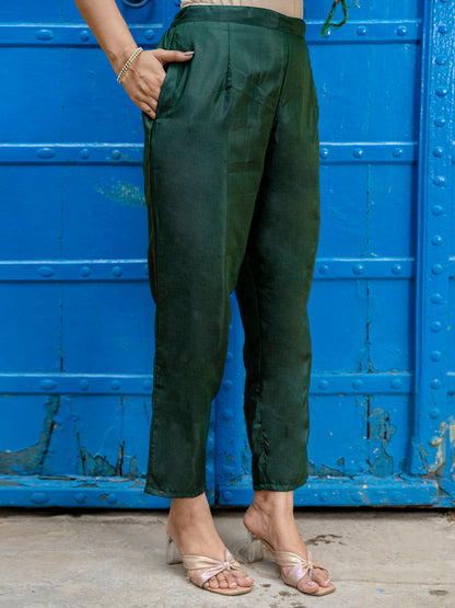 Kurta and Trouser Duppata Set Chanderi Modal Butti - FitVibe Fashion