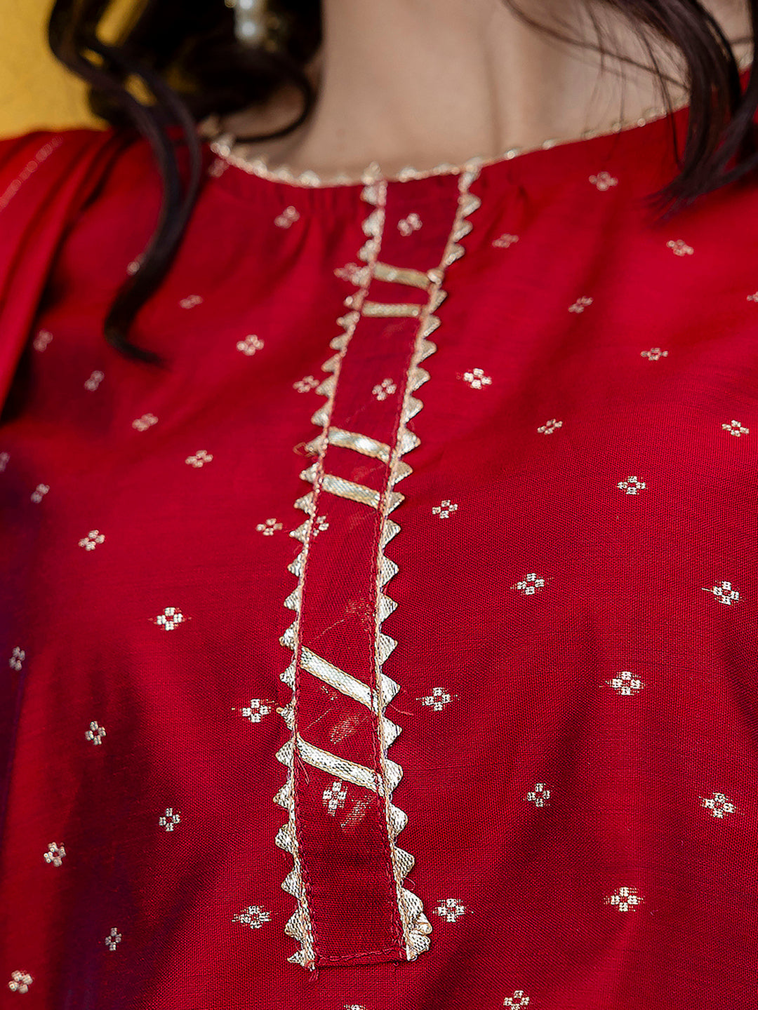 Kurta and Trouser Duppata Set Chanderi Modal Butti - FitVibe Fashion