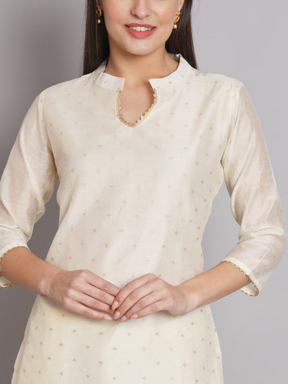 Kurta and Trouser Duppata Set Chanderi Modal Butti - FitVibe Fashion