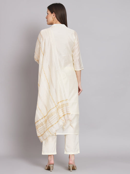 Kurta and Trouser Duppata Set Chanderi Modal Butti - FitVibe Fashion