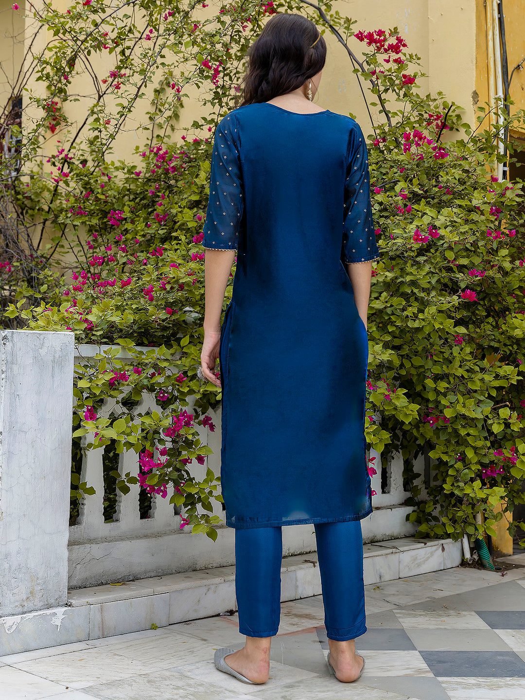 Kurta and Trouser Duppata Set Chanderi Modal Butti - FitVibe Fashion