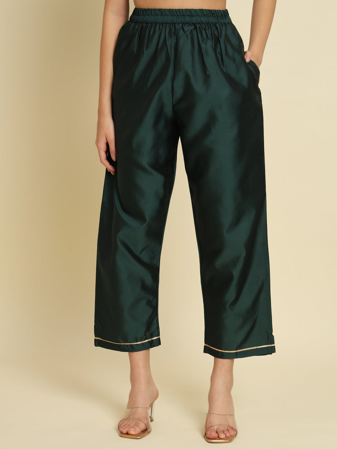 Kurta and Trousers Pant Set Heavy Zari Wok Silk Blend - FitVibe Fashion