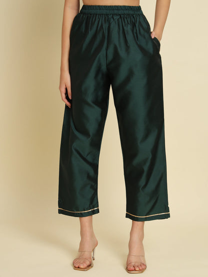 Kurta and Trousers Pant Set Heavy Zari Wok Silk Blend - FitVibe Fashion