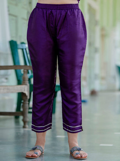 Dhara Silk Blend Embroidered Kurta Set with Dupatta - FitVibe Fashion