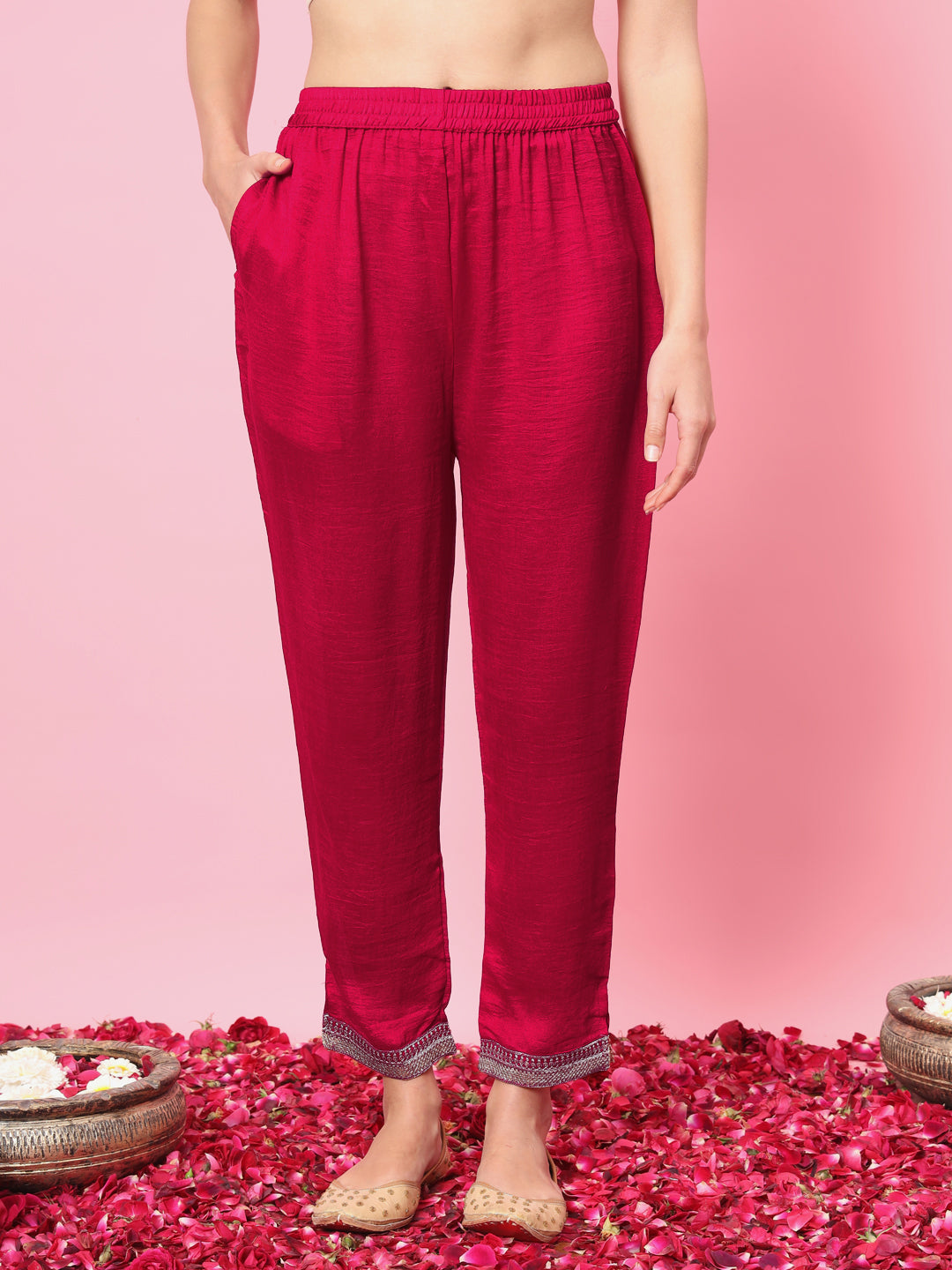 Zehra  Women Kurta and Trousers Pant Set Silk Blend - FitVibe Fashion