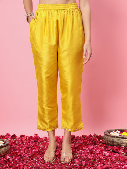 Meherbaan  Women Kurta and Trousers Pant Set Silk Blend - FitVibe Fashion