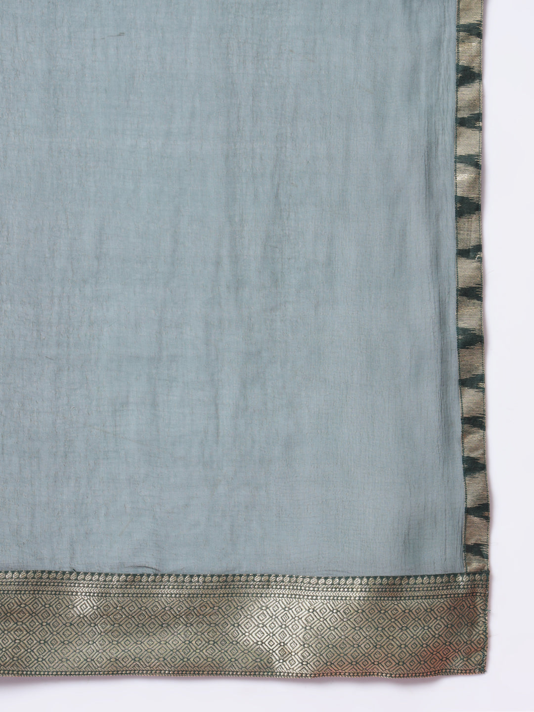 Zariya Flared Kurta and Trousers Pant Set Cotton Silk Blend - FitVibe Fashion