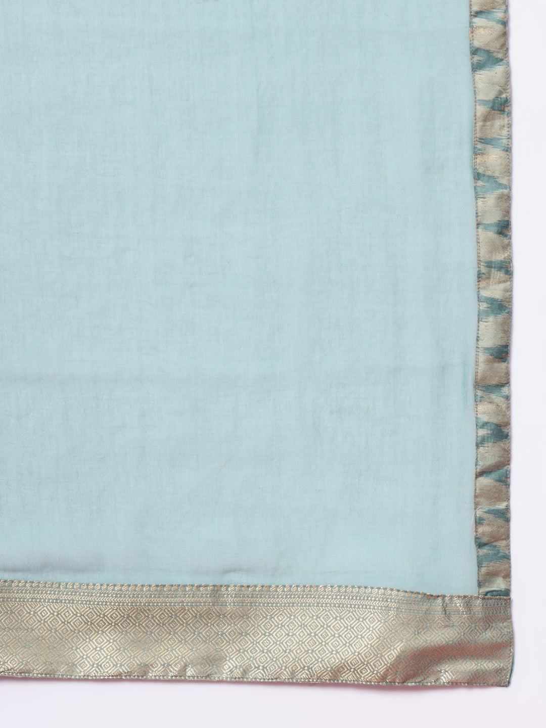 Zariya Flared Kurta and Trousers Pant Set Cotton Silk Blend - FitVibe Fashion