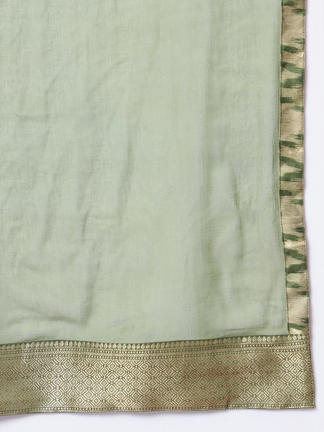 Zariya Flared Kurta and Trousers Pant Set Cotton Silk Blend - FitVibe Fashion