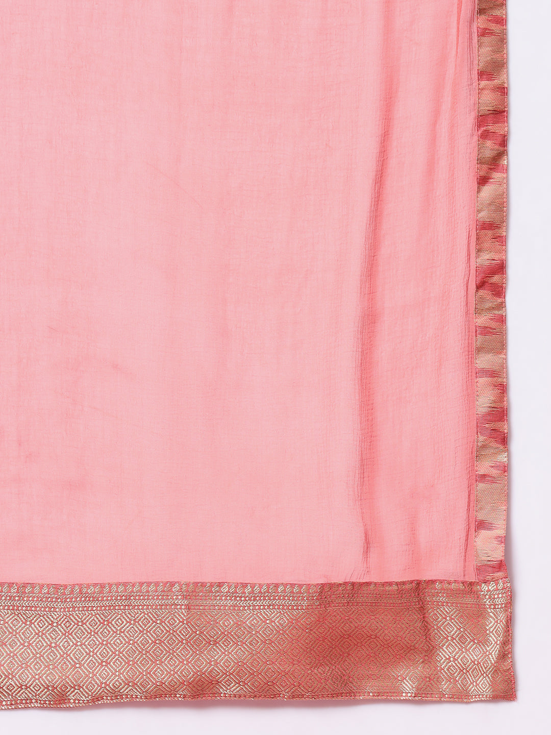 Zariya Flared Kurta and Trousers Pant Set Cotton Silk Blend - FitVibe Fashion