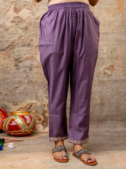 Astha Embroidered Silk Blend Straight Suit With Dupatta - FitVibe Fashion