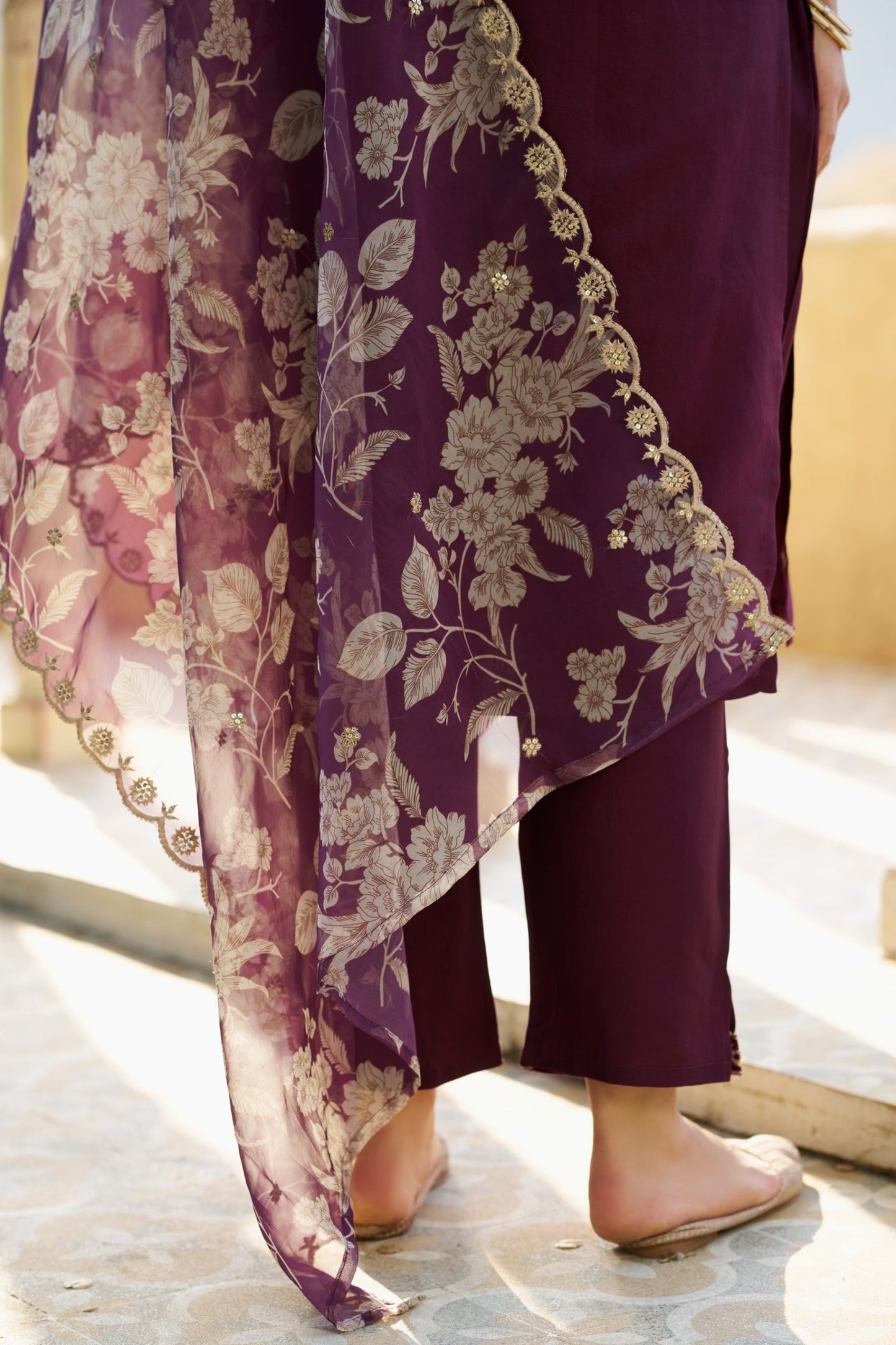 Sanskruti Embroidered Silk Blend Straight Suit With Dupatta - FitVibe Fashion