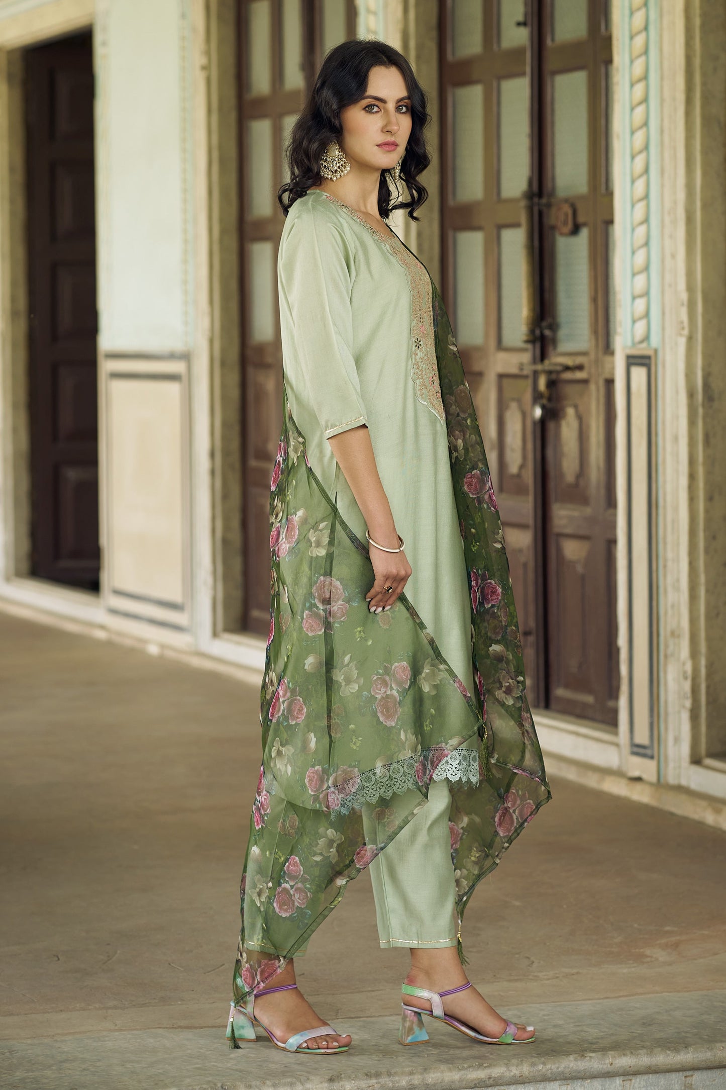 Kanchana Women Kurta and Pant Sets Viscose Rayon Fabric - FitVibe Fashion